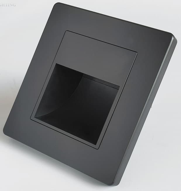 Spot led perete 1W negru 3000k lumina calda