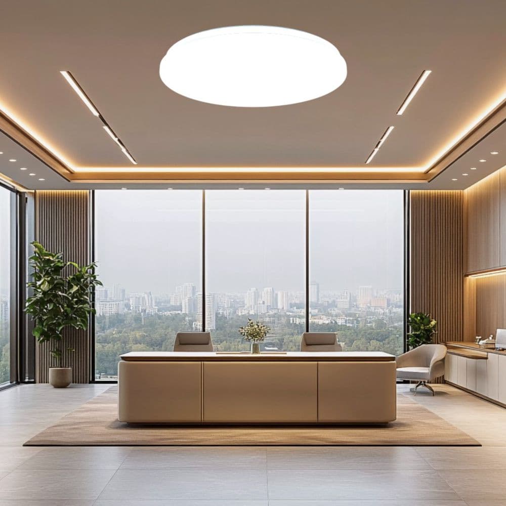 Plafoniera LED Slim Milky 18W=160W, 325x60mm, 6500K, lumina rece