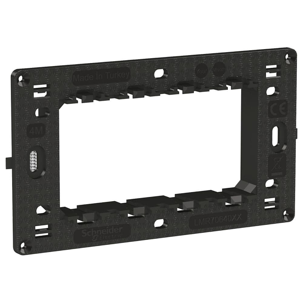 Suport fixare Schneider Easy Styl, 4 module, negru