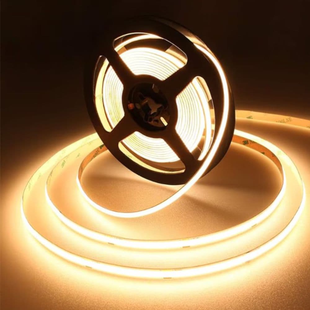 Banda led COB 12W/m 320led/m 2700K 24V IP20 rola 5m PCB 8MM PIN 5.4