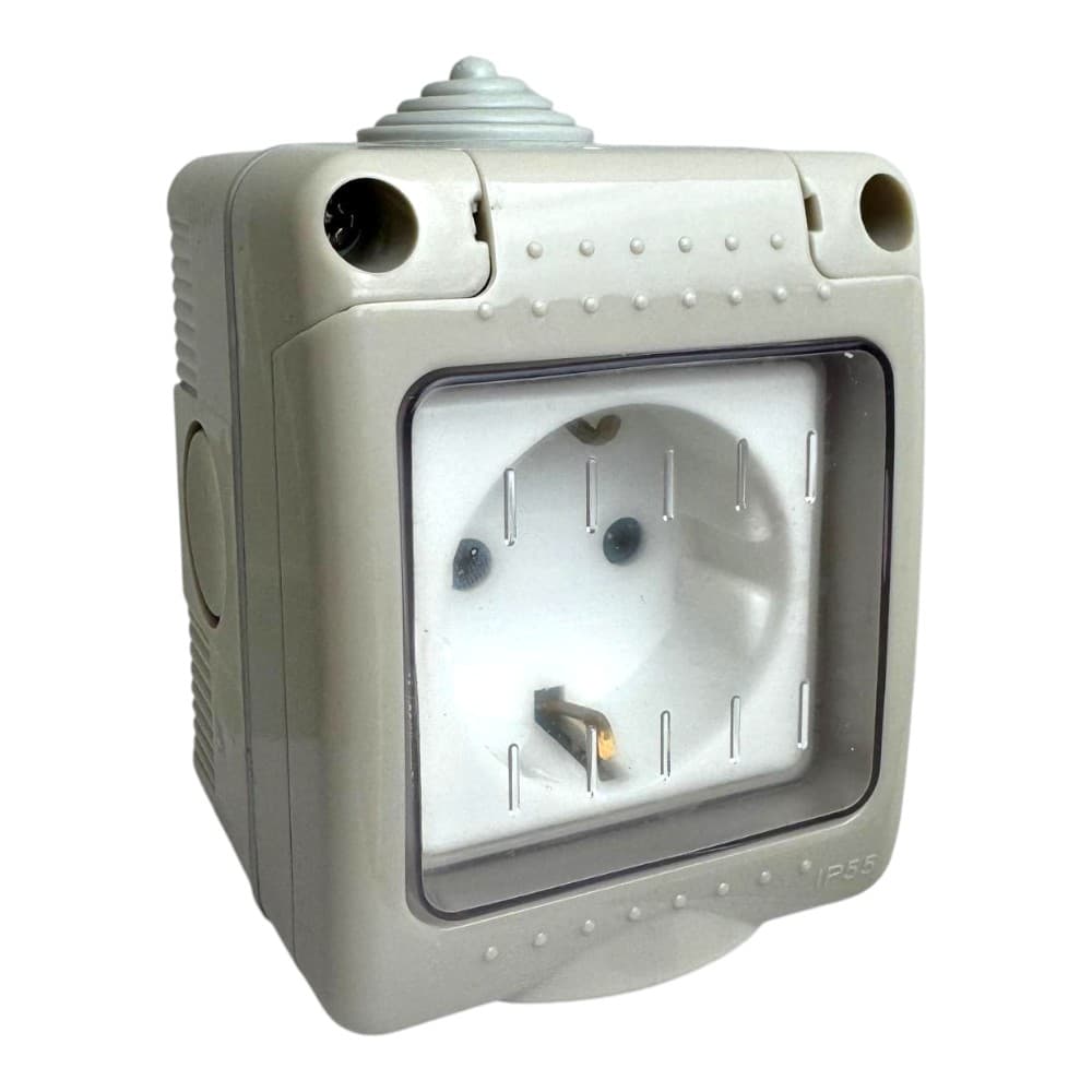Priza Modulara Simpla cu capac, Antigron, 16A, IP55