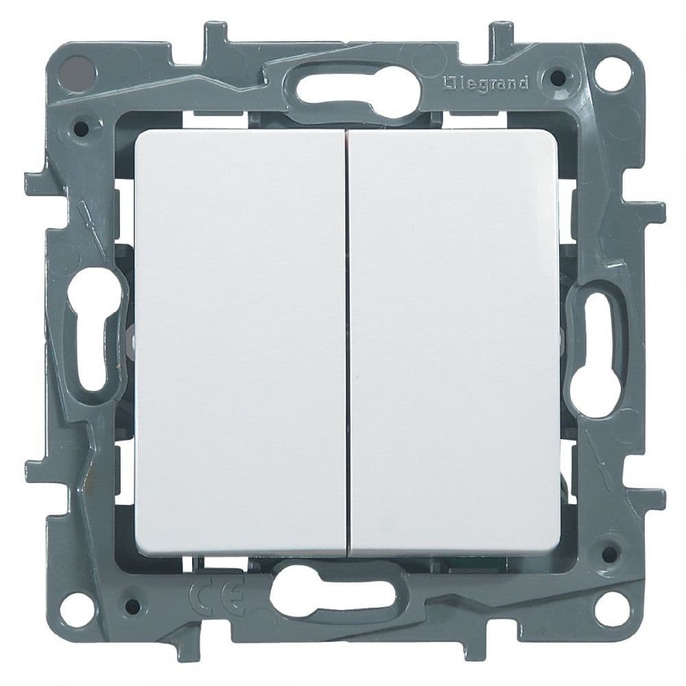 Intrerupator dublu 10A Legrand Niloe 664506 - 1 modul
