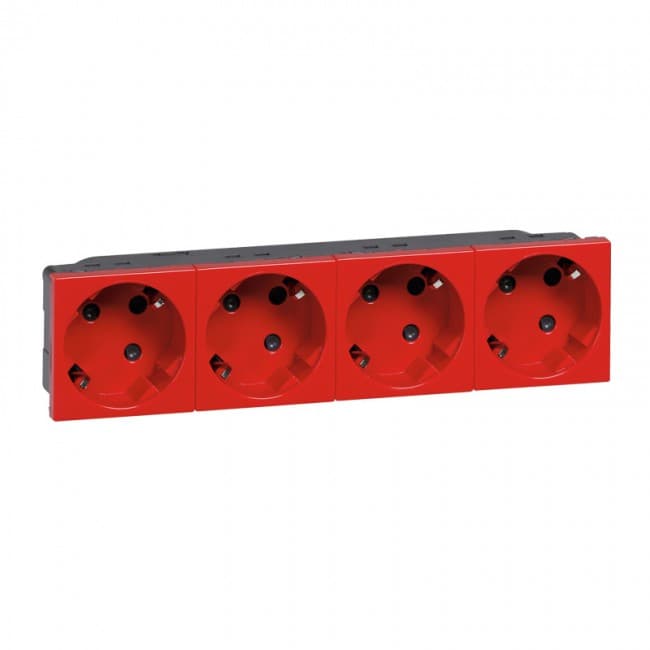 Priza cu impamantare 4X2P+T 45O Legrand Mozaic 077283