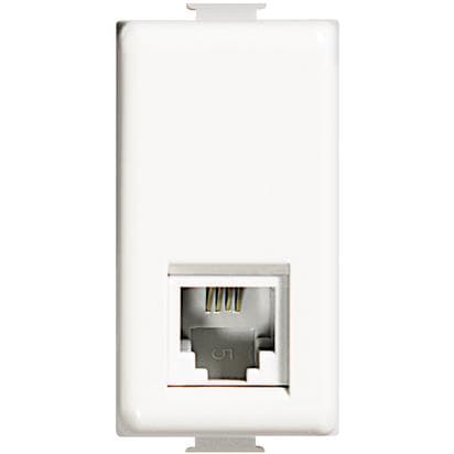 Priza telefon, alb bticino AM5958/11N - 1 modul