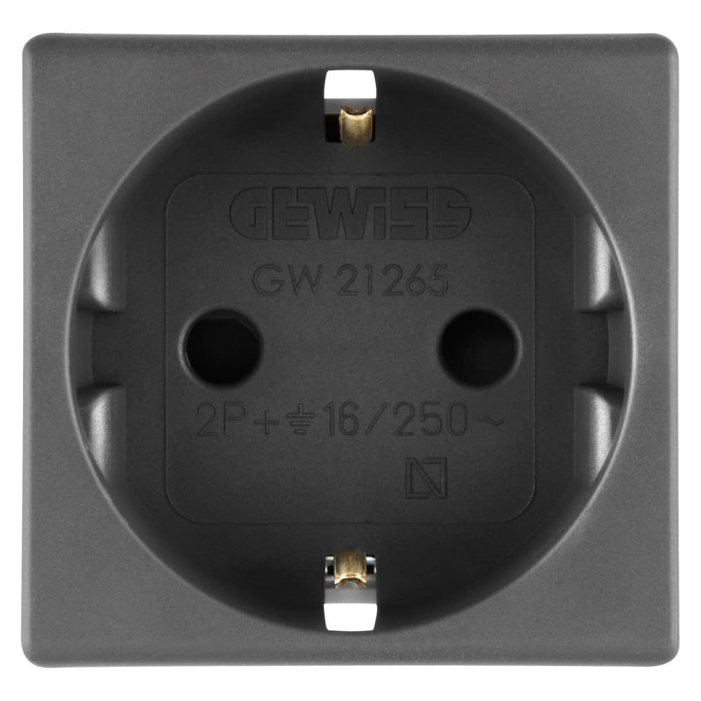 Priza modulara Gewiss negru 2P+E GW21265
