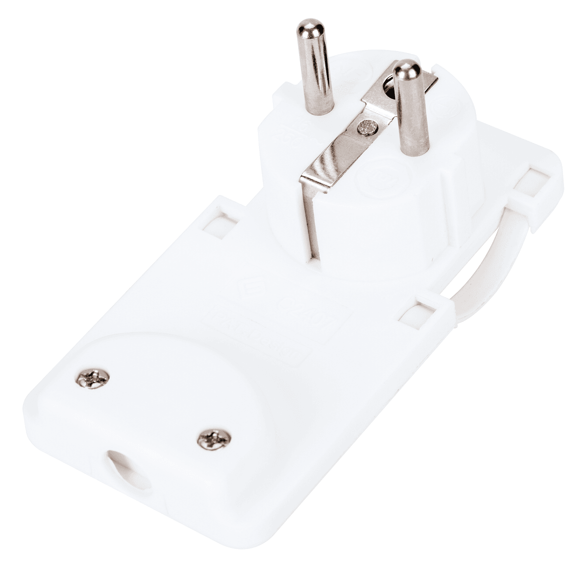 Stecher cu CP, 16A, Plat