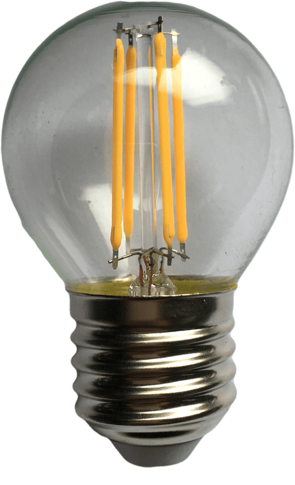 Bec Filament Sferic E27, 2W=25W, 3000K, lumina calda