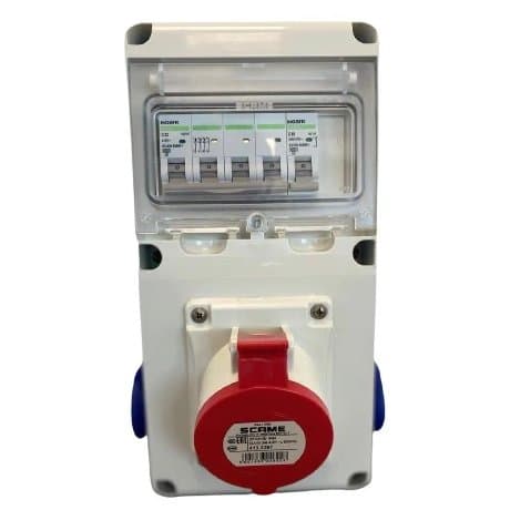Tablou electic de santier 6M IND E1 cablat 5P 1X32A 2XSCHUKO IP44