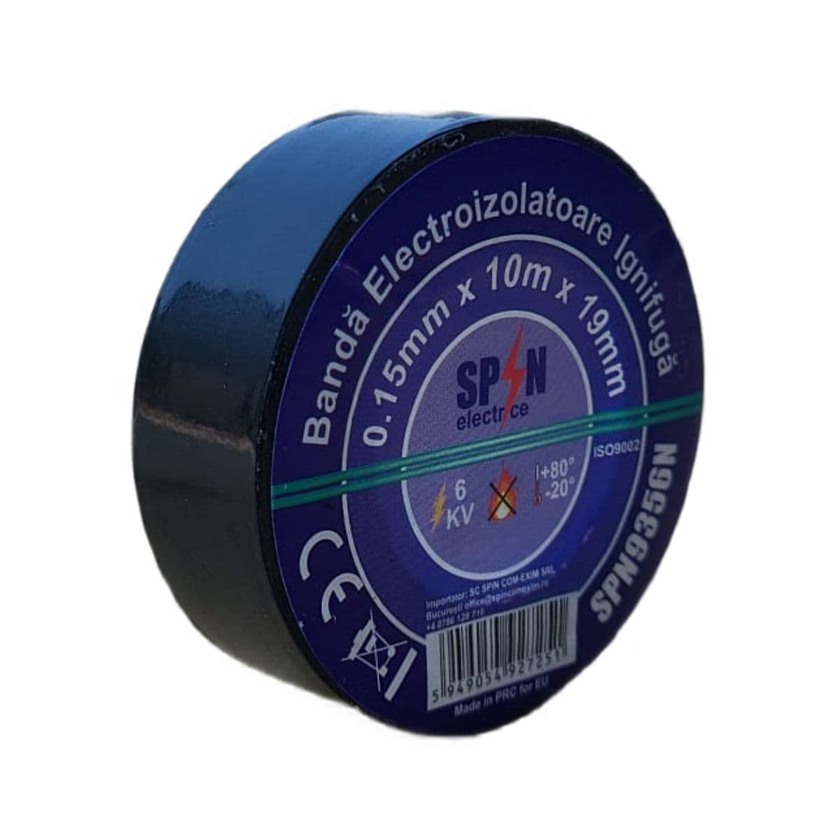 Banda Izolier Neagra Ignifuga 19X0.15mm 10M