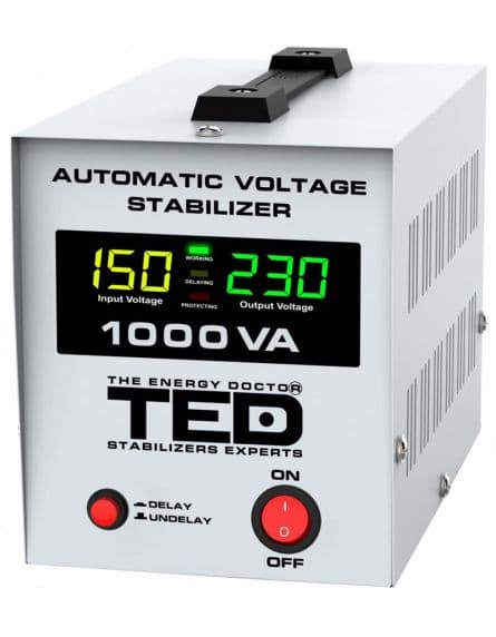 Stabilizator tensiune RETEA MAXIM 1000VA AVR LCD 2 IESIRI SHUKO