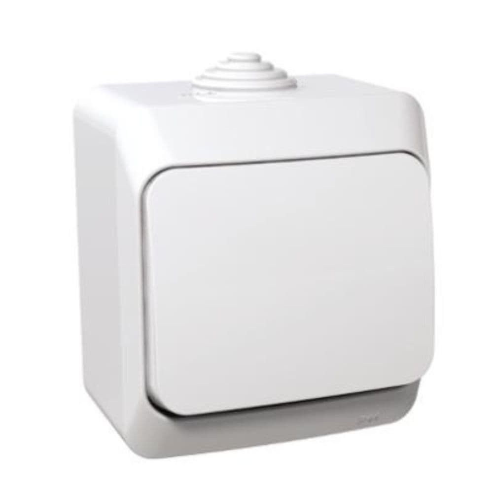 Intrerupator simplu schneider cedar alb PT IP44