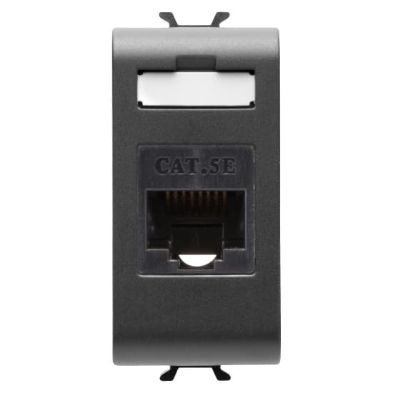 Priza UTP RJ45 cat5E Gewiss Chorus negru 1m GW12421