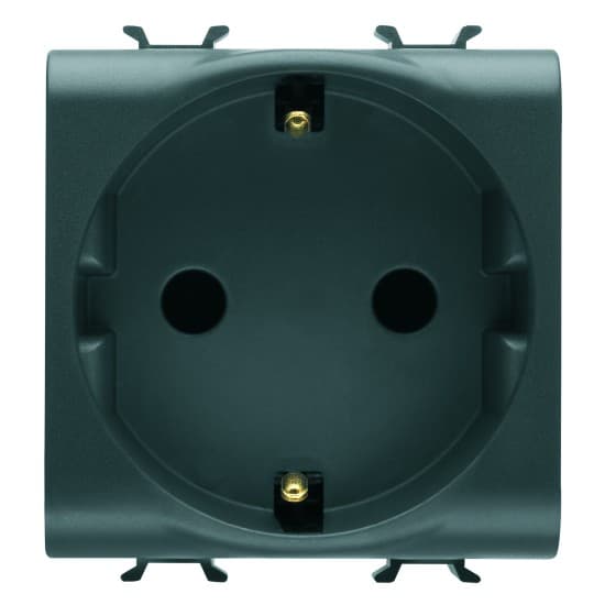 Priza shucko Gewiss Chorus negru 2m GW12241