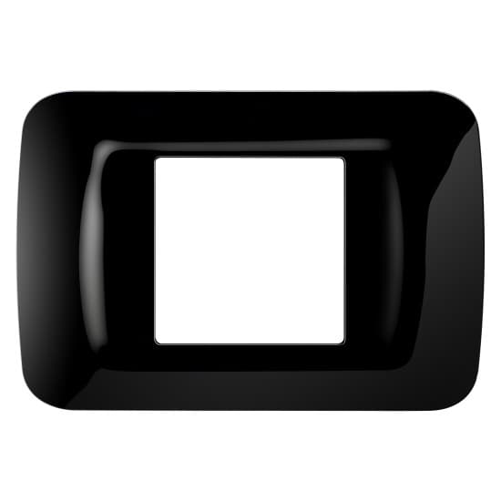 Rama ornament Gewiss GW22512, negru lucios - 2 module