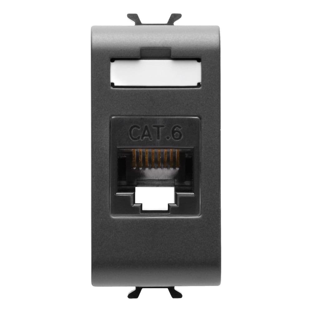 PRIZĂ RJ45 - CATEGORIA 6 - UTP -Gewiss Chorus negru 1m GW12423
