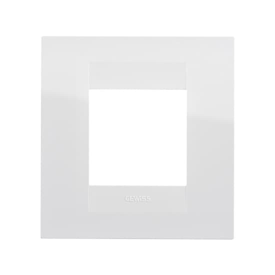 Rama ornament Gewiss 2module GEO Chorus Alb lucios - GW16422TB
