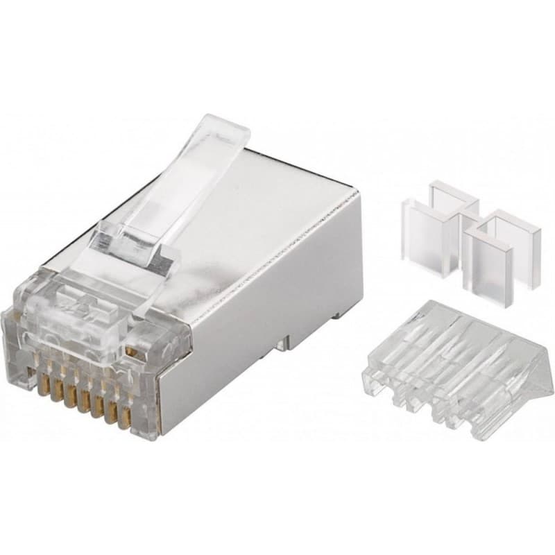 Mufa RJ45 FTP cat.6A 50 microni cu ghidaj (10 buc)