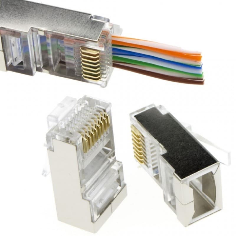 Mufa RJ45 FTP ecranata, cat.6, passthrough (100buc) - EMTEX