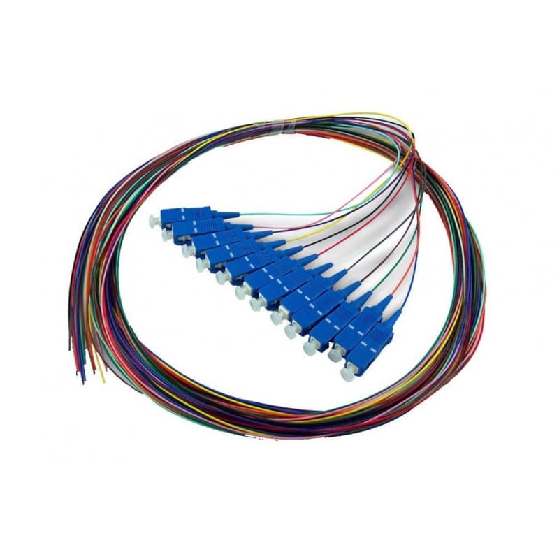 Set 12 buc pigtail FO LC/PC, MM OM4, 50/125, 0,9mm manta LSZH, 1.5m colorate - EMTEX