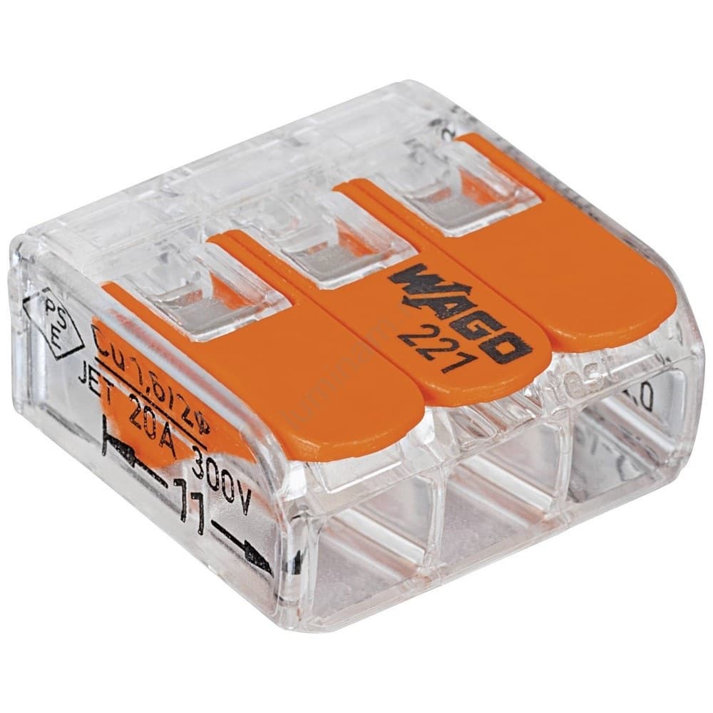 Conector derivatie wago slim 3poli 2X0.5-6mm
