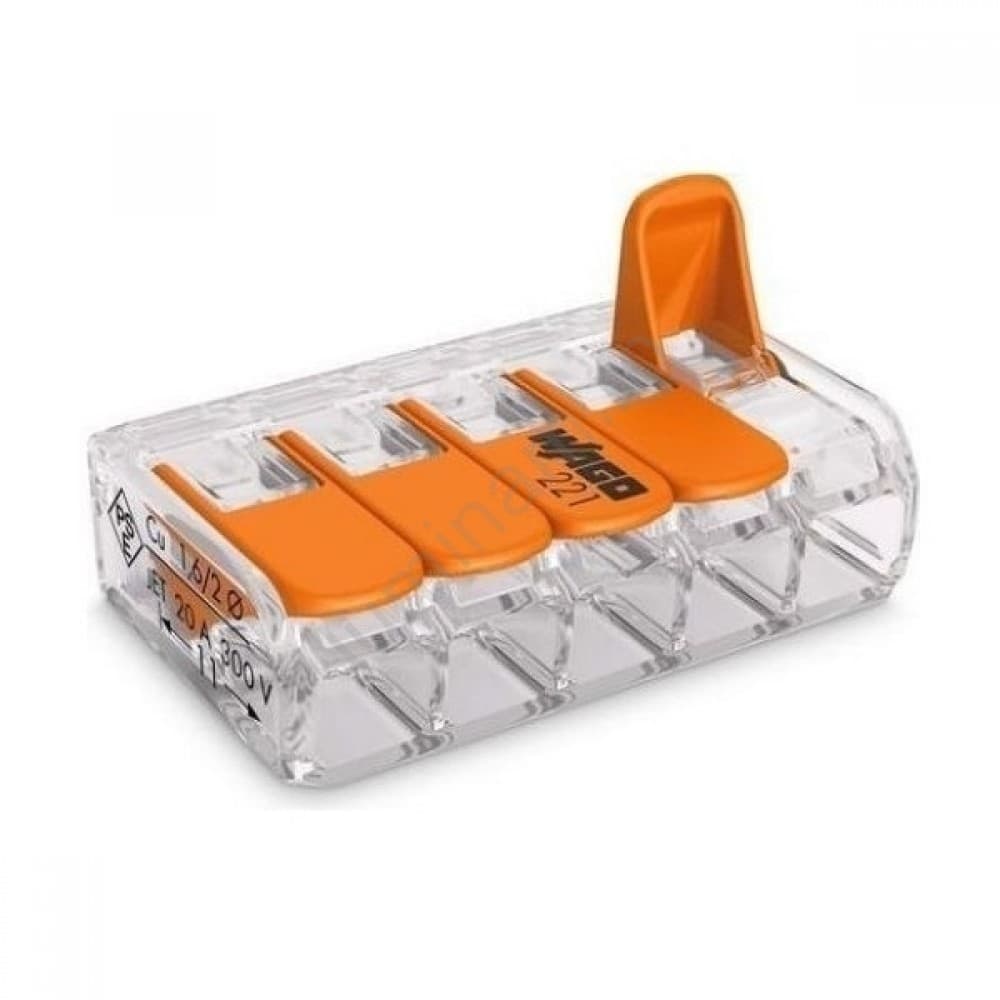 Conector derivatie wago slim 5poli 2X0.5-6mm
